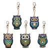 5pcs/Set DIY Cartoon Bird Full Drill Diamond Keychain