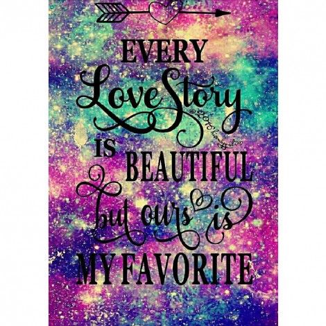 Love Poster - Full Round Diamond - 30x40cm