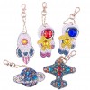 Planet 5pcs DIY Full Drill Special Shaped Diamond  Keychain