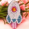 Planet 5pcs DIY Full Drill Special Shaped Diamond  Keychain