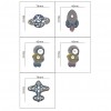 Planet 5pcs DIY Full Drill Special Shaped Diamond  Keychain