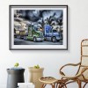 Car - Full Round Diamond - 40x30cm