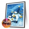 Two Snowman - Full Round Diamond - 30x40cm