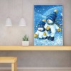 Two Snowman - Full Round Diamond - 30x40cm