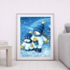 Two Snowman - Full Round Diamond - 30x40cm