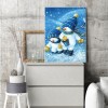 Two Snowman - Full Round Diamond - 30x40cm