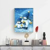 Two Snowman - Full Round Diamond - 30x40cm