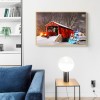 Snow Car - Full Round Diamond - 45x35cm