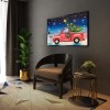 Christmas Car Snowman - Full Round Diamond - 40*30cm