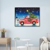 Christmas Car Snowman - Full Round Diamond - 40*30cm
