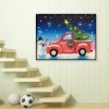 Christmas Car Snowman - Full Round Diamond - 40*30cm