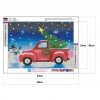 Christmas Car Snowman - Full Round Diamond - 40*30cm