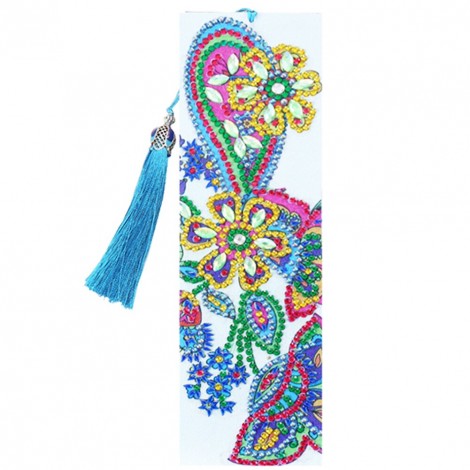 Diamond Painting Bookmark - Multicolored Flowers