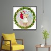 Christmas Girl Socks - Full Round Diamond - 40*40cm