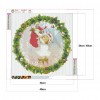 Christmas Girl Socks - Full Round Diamond - 40*40cm