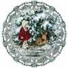 Christmas Girl Elk - Full Round Diamond - 40*40cm