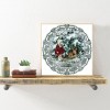 Christmas Girl Elk - Full Round Diamond - 40*40cm