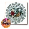Christmas Girl Elk - Full Round Diamond - 40*40cm