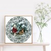 Christmas Girl Elk - Full Round Diamond - 40*40cm