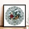 Christmas Girl Elk - Full Round Diamond - 40*40cm