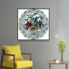 Christmas Girl Elk - Full Round Diamond - 40*40cm