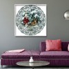 Christmas Girl Elk - Full Round Diamond - 40*40cm