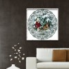 Christmas Girl Elk - Full Round Diamond - 40*40cm