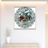 Christmas Girl Elk - Full Round Diamond - 40*40cm
