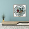 Christmas Girl Elk - Full Round Diamond - 40*40cm