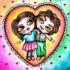 Loving Couple - Full Round Diamond - 30*30cm