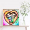 Loving Couple - Full Round Diamond - 30*30cm