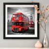 Double-Decker Bus In Front Of Big Ben - Full Round Diamond - 30*30cm