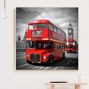 Double-Decker Bus In Front Of Big Ben - Full Round Diamond - 30*30cm