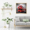 Double-Decker Bus In Front Of Big Ben - Full Round Diamond - 30*30cm