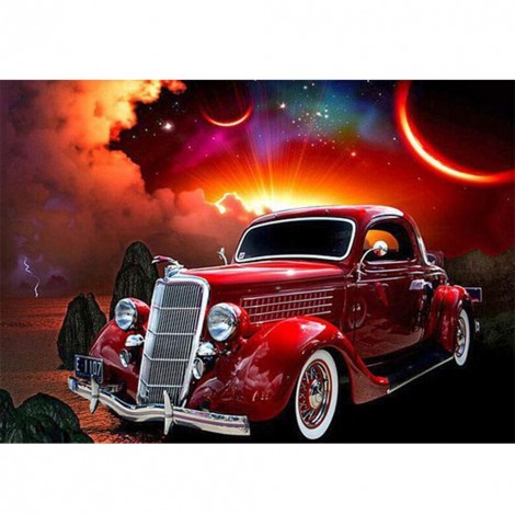 Car - Full Round Diamond - 40*30cm