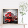 Double-Decker Bus In Front Of Big Ben - Full Round Diamond - 30*30cm