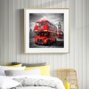 Double-Decker Bus In Front Of Big Ben - Full Round Diamond - 30*30cm