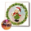 Christmas Girl With Envelope - Full Round Diamond - 40*40cm