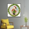 Christmas Girl With Envelope - Full Round Diamond - 40*40cm
