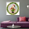 Christmas Girl With Envelope - Full Round Diamond - 40*40cm