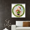 Christmas Girl With Envelope - Full Round Diamond - 40*40cm