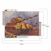 Soldier Tank - Full Round Diamond - 40x30cm