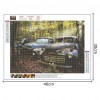 Retro Car  - Full Round Diamond - 40x30cm