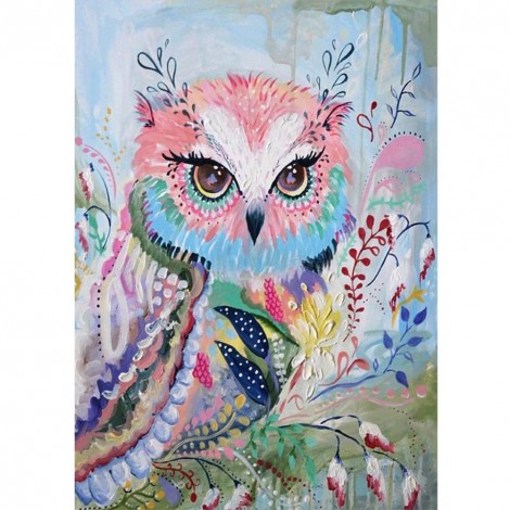 Owl  - Full Square Diamond - 40x30cm