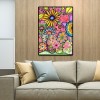 Cartoon Flowers - Partial Round Diamond - 30x40cm