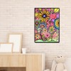 Cartoon Flowers - Partial Round Diamond - 30x40cm