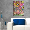 Cartoon Flowers - Partial Round Diamond - 30x40cm