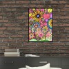 Cartoon Flowers - Partial Round Diamond - 30x40cm