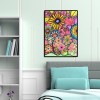 Cartoon Flowers - Partial Round Diamond - 30x40cm