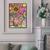 Cartoon Flowers - Partial Round Diamond - 30x40cm